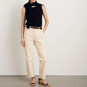 ALEX MILL Herringbone Neil Pants in Ecru, Size 2